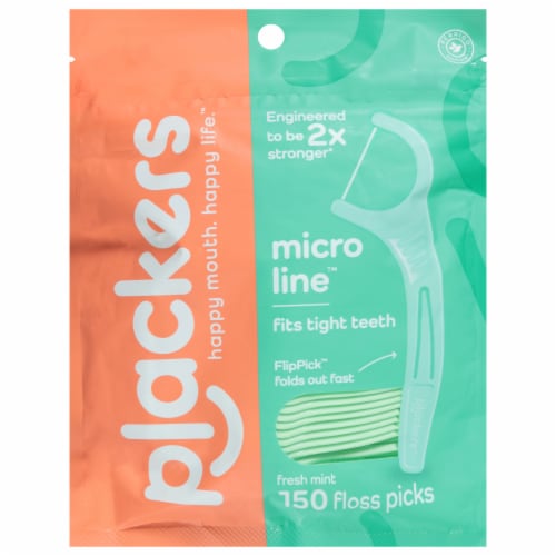 Plackers ™ Micro Mint Dental Flossers Perspective: front