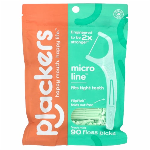 Plackers Micro Mint Dental Flossers Perspective: front