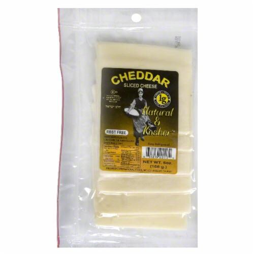 Natural & Kosher Cheddar Sliced Cheese Perspective: front