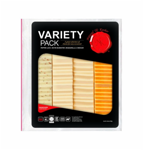 Natural & Kosher Variety Cheese Party Tray Perspective: front
