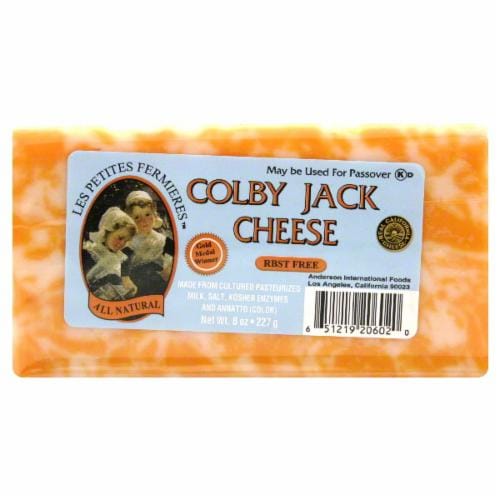 Les Petites Fermieres Kosher Colby-Jack Block Cheese Perspective: front