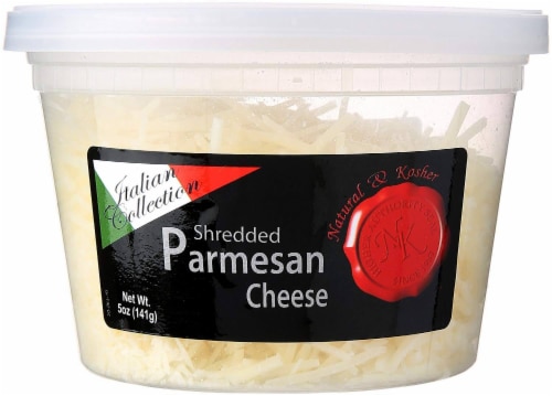 Natural & Kosher Shredded Parmesan Cheese Perspective: front