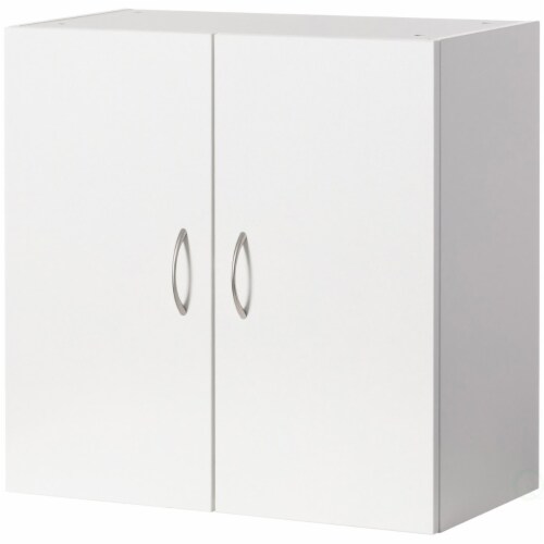 Wall Mount Bathroom Wood Cabinet with Adjustable Shelf and Double Doors Medicine Organizer Perspective: front