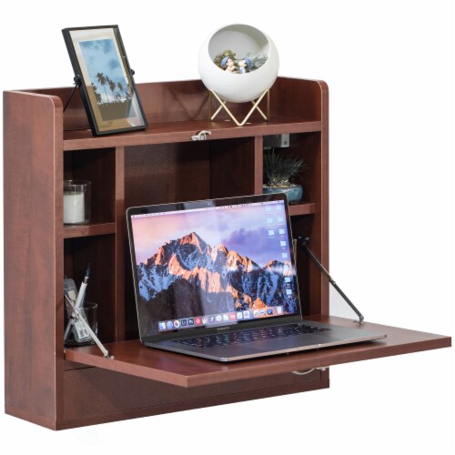 Wall Mount Folding Laptop Writing Computer or Makeup Desk with