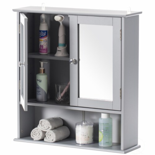 Mirror Wall Mounted Cabinet For the Bathroom and Vanity with Adjustable  Shelves gray, 1 unit - Gerbes Super Markets