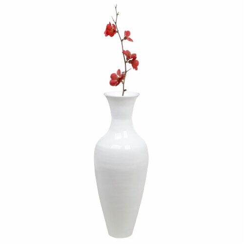 Uniquewise Tall Floor Vase, 37 Inch Bamboo Vase, Modern Vase for Dining, Living Room, Perspective: front