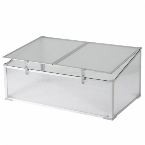 Gardenised QI003907 19.5 x 47.25 x 20.5 in. Mini Greenhouse Flower Box Plant Protector Garden Perspective: front
