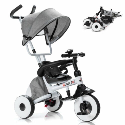 Gymax 4 In 1 Kids Baby Tricycle Learning Toy Bike w Detachable