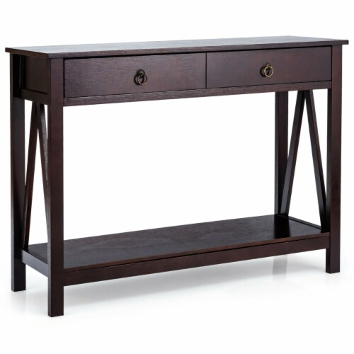 Espresso clearance console table
