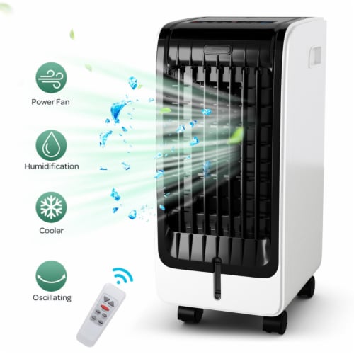 Portable Evaporative Air Cooler Fan & Humidifier w/ Remote Control