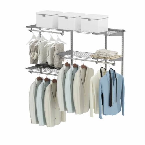 Custom Closet Organizer Kit 3 to 5 FT Wall-mounted Closet System w/Hang ...