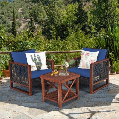 Navy blue cushions clearance for wicker furniture