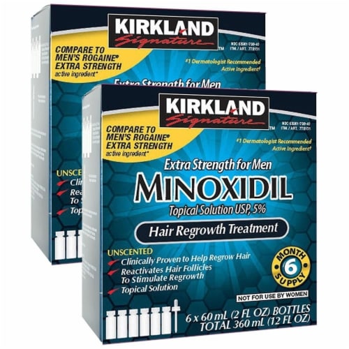 Kirkland Minoxidil 5% Extra Strength 12 month Supply Mens Hair Treatment, 1  unit - Food 4 Less