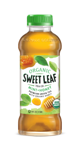 Sweet Leaf Organic Mint & Honey Green Tea Perspective: front