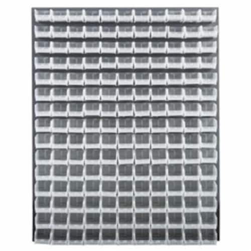 Quantum Storage QLP-4861-220-165CL 48 x 61 in. Gray Louvered Panel with Plastic Bins Perspective: front