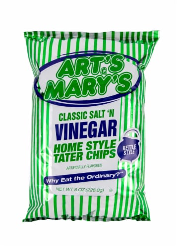 Art's & Mary's Classic Salt N Vinegar Potato Chips Perspective: front