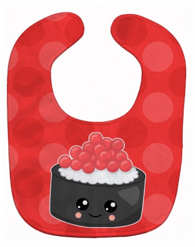 Carolines Treasures BB8803BIB Sushi Roll With Face Baby Bib Perspective: front