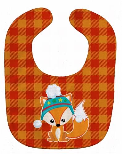 Carolines Treasures BB9174BIB Christmas Fox Baby Bib Perspective: front