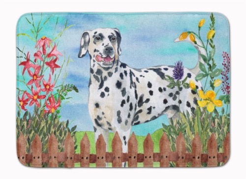 Carolines Treasures  CK1215RUG Dalmatian Spring Machine Washable Memory Foam Mat Perspective: front