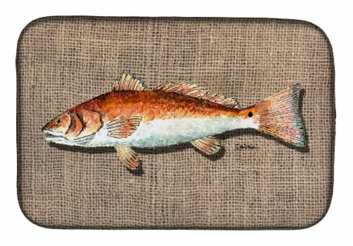 Carolines Treasures 8736DDM Red Fish Dish Drying Mat, 14 x 21 - Kroger