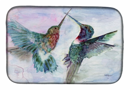 Carolines Treasures 8968DDM Hummingbird Combat Dish Drying Mat Perspective: front
