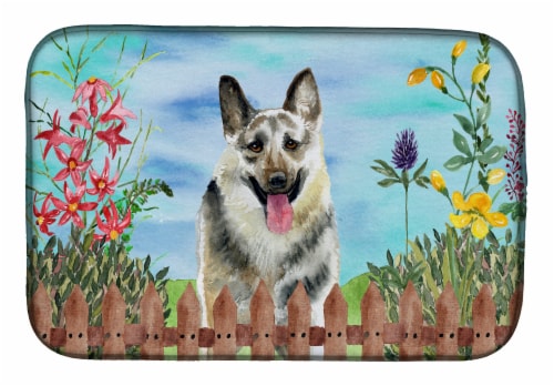 Carolines Treasures CK1211DDM East-European Shepherd Spring Dish Drying Mat Perspective: front