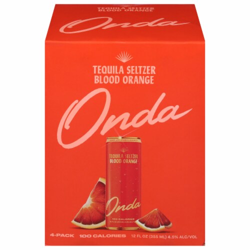Onda Blood Orange Tequila Seltzer Perspective: front