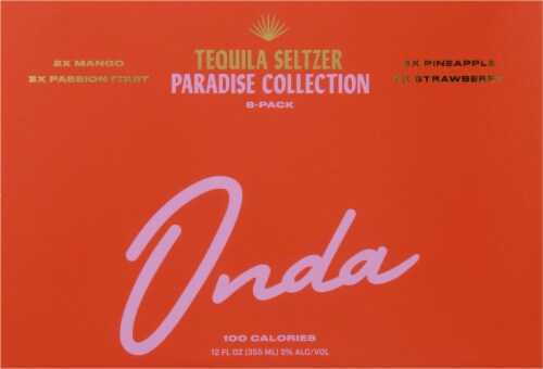 Onda Paradise Collection Tequila Hard Seltzer Variety Pack Perspective: front