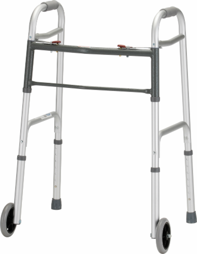 Nova Folding Walker - Silver Perspective: front
