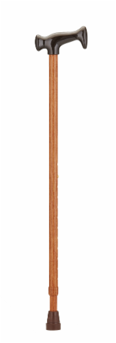 Nova Cane with T Handle - Walnut Grain Perspective: front