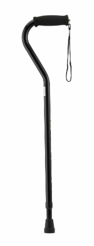 Nova Cane with Offset Handle - Black Perspective: front