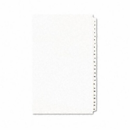 Style Legal Side Tab Divider- Title: 1-25- 14 x 8 1/2- White- 1 Set Perspective: front