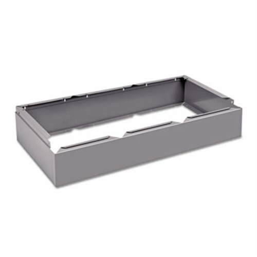 Three Wide Closed Locker Base, 36w x 18d x 6h, Medium Gray Three Wide Closed Locker Base, 36w x 18d x 6h, Medium Gray
