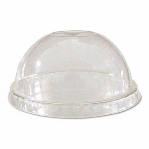 Lids  for Corn Clear Plastic Cups  Dome  Clear  1000/Carton Perspective: front