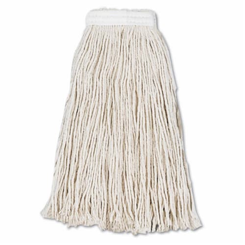 Cut-End Wet Mop Head, Cotton, No. 16 Size, White Cut-End Wet Mop Head, Cotton, No. 16 Size, White
