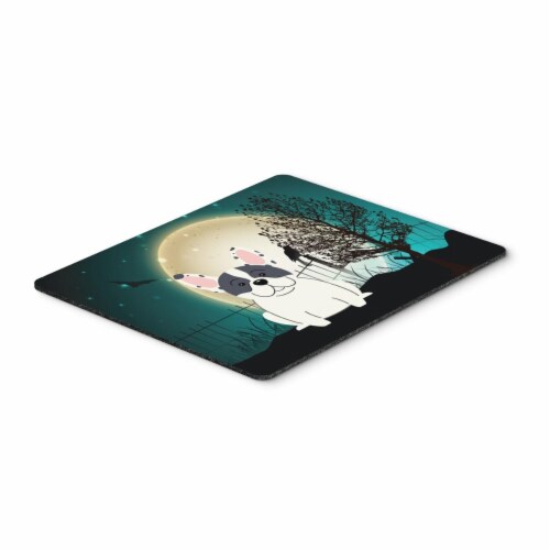 Halloween Scary French Bulldog Piebald Mouse Pad&#44; Hot Pad or Trivet Perspective: front