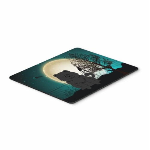 Halloween Scary Chow Chow Black Mouse Pad&#44; Hot Pad or Trivet Perspective: front