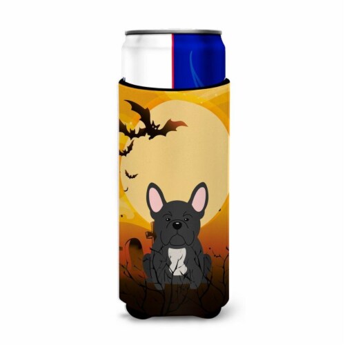Halloween French Bulldog Black Michelob Ultra Hugger for Slim Cans Perspective: front