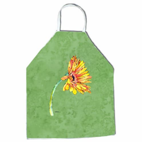 27 H x 31 W in. Gerber Daisy Orange Apron Perspective: front