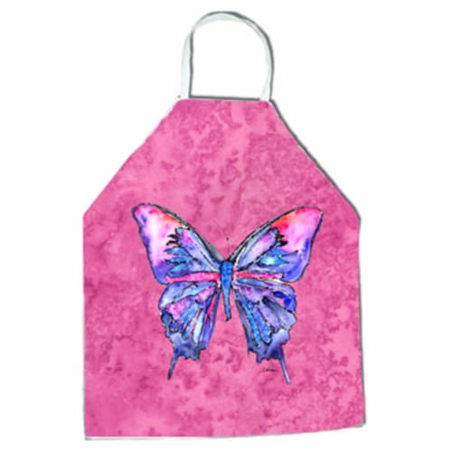 27 H x 31 W in. Butterfly on Pink Apron Perspective: front