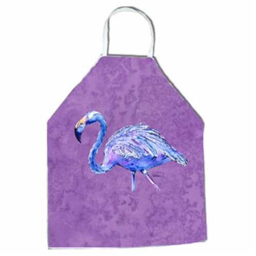 27 H x 31 W in. Flamingo on Purple Apron Perspective: front