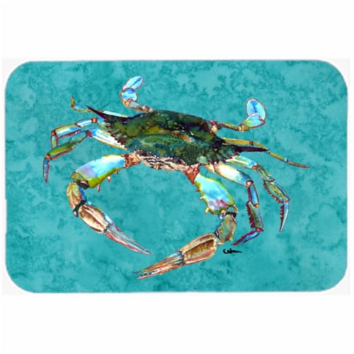 Crab Glass Cutting Board - Large, 15 H x 12 L in. Perspective: front
