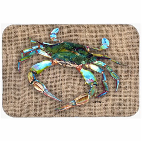 Crab Glass Cutting Board - Large, 15 H x 12 L in. Perspective: front