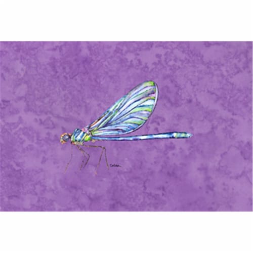 Dragonfly On Purple Fabric Placemat Perspective: front