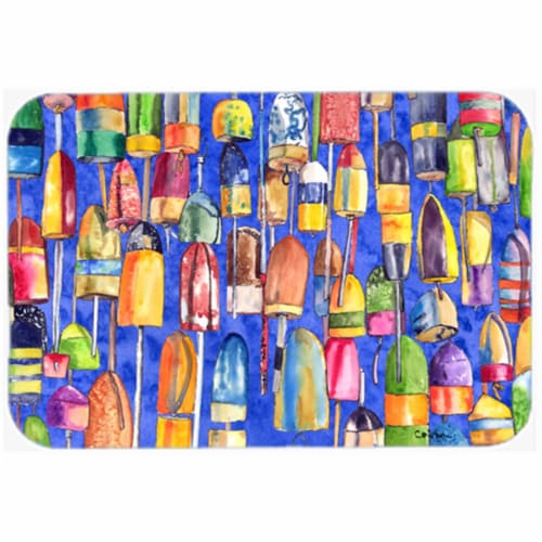 Lobster Bouys Glass Cutting Board - Large, 15 H x 12 L in. Perspective: front