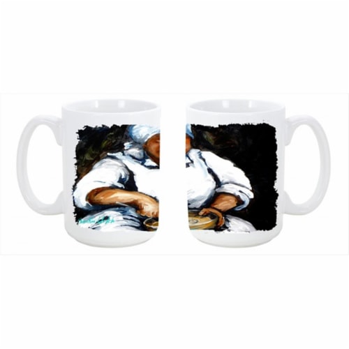Hot Water Cornbread Dishwasher Safe Microwavable Ceramic Coffee Mug 15 oz. Perspective: front