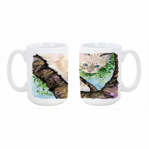 Cat - Birman Dishwasher Safe Microwavable Ceramic Coffee Mug 15 oz