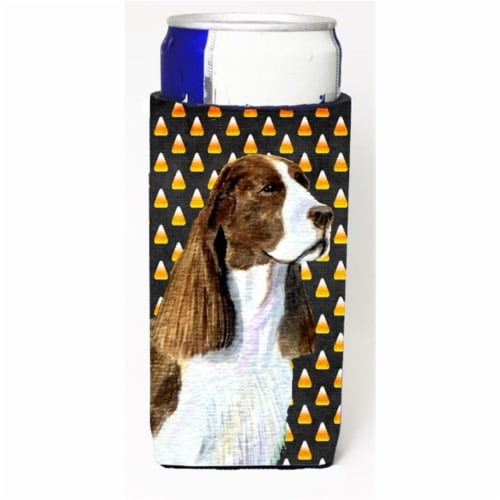 Springer Spaniel Candy Corn Halloween Portrait Michelob Ultra s For Slim Cans - 12 oz. Perspective: front