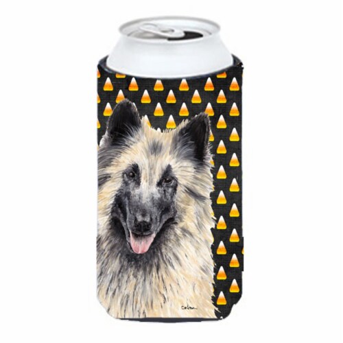 Belgian Tervuren Candy Corn Halloween Portrait Tall Boy  Hugger - 22 To 24 oz. Perspective: front