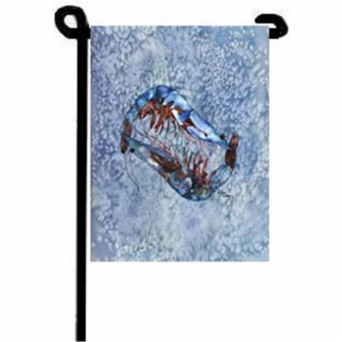 11 x 15 In. Shrimp Flag, Garden Size Perspective: front
